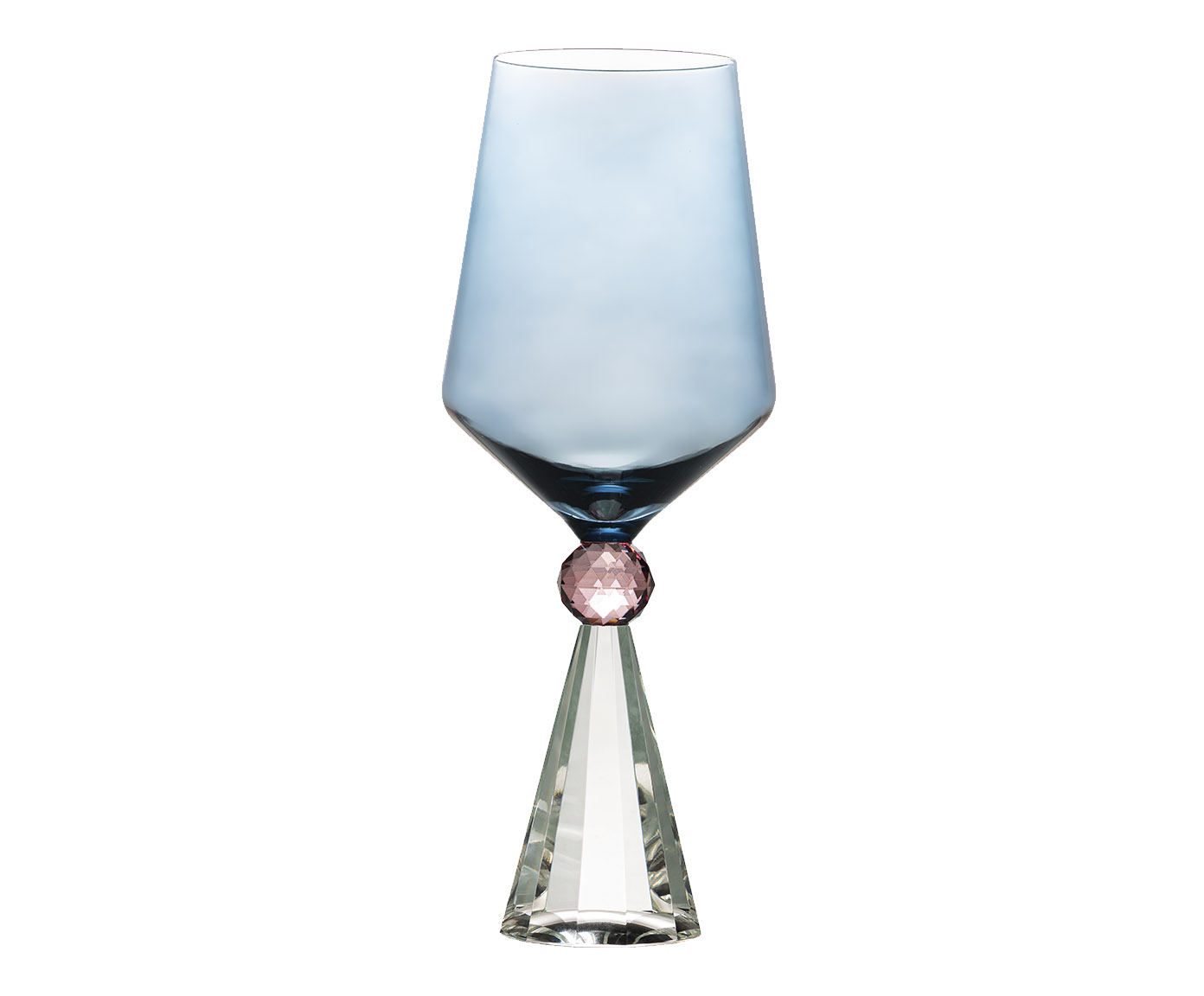 Ta&ccedil;a de Vidro Real Ros&ecirc; e Azul image number 0