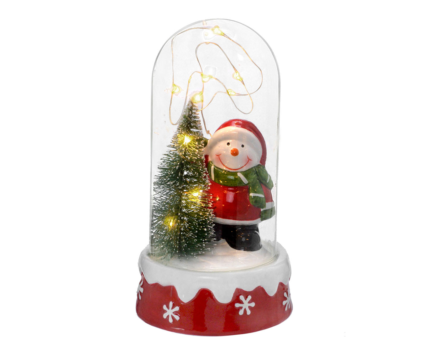Enfeite Boneco de Neve com Luz e Mini &Aacute;rvore - image 0
