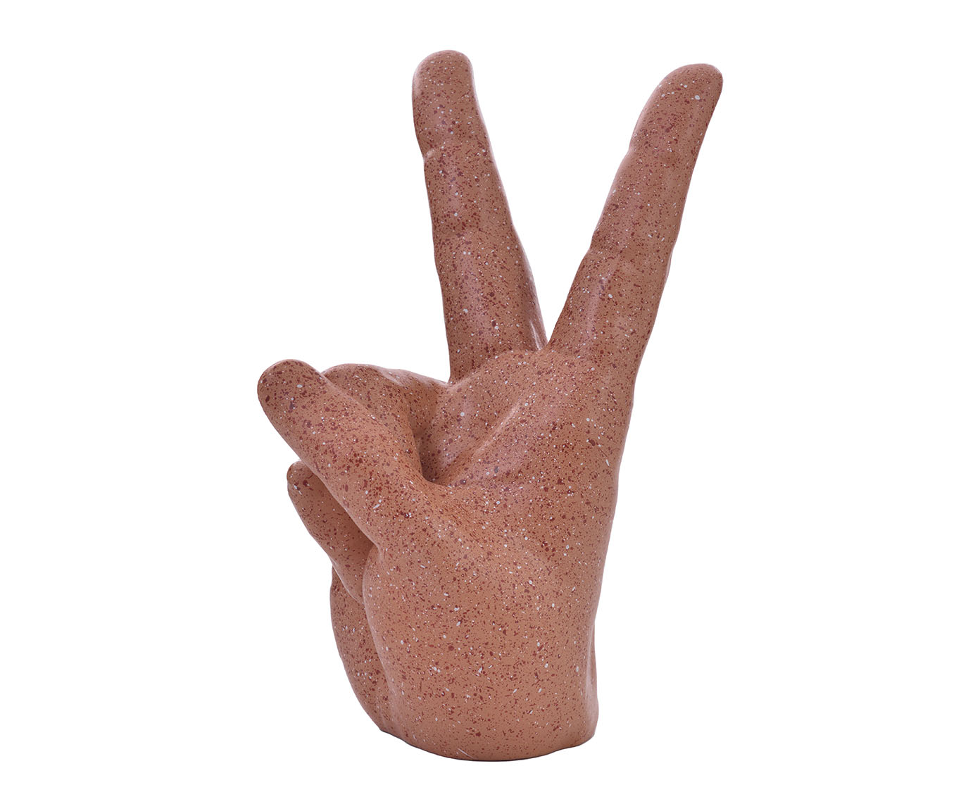 Escultura em Resina Hand Peace - Terracota image number 1