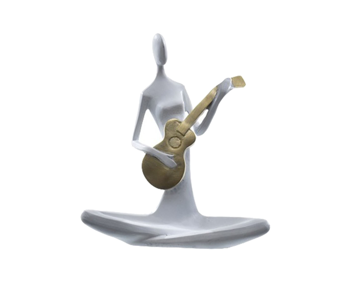 Adorno Figura Branca com Viol&atilde;o image number 0