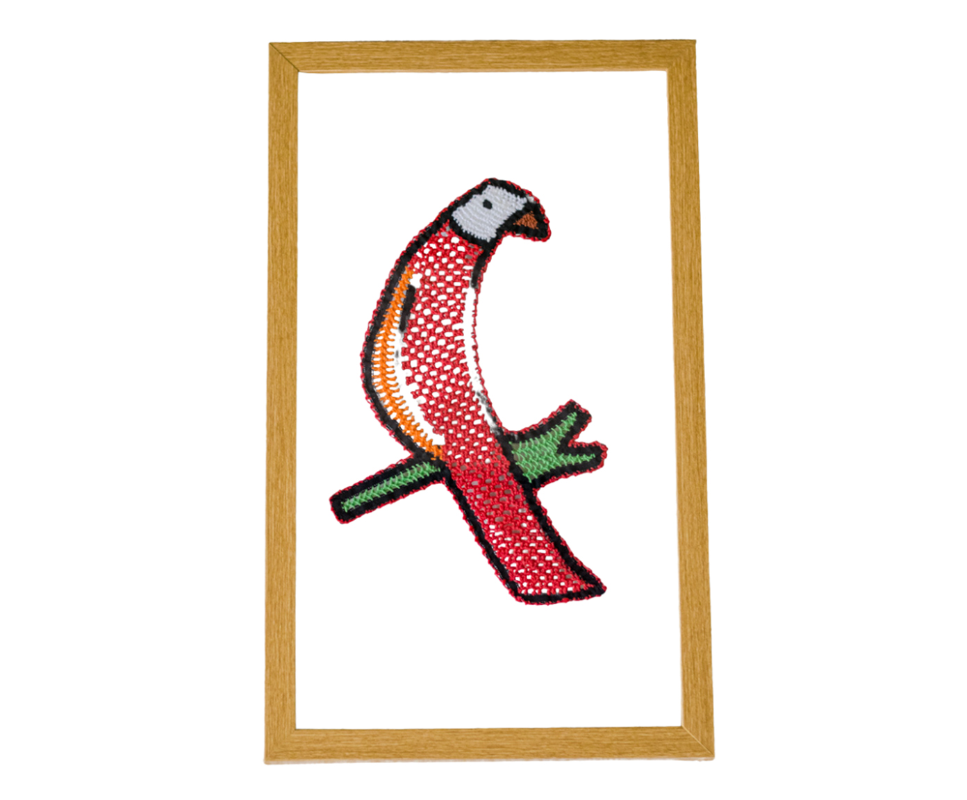 Quadro Renda Renascen&ccedil;a P&aacute;ssaro Vermelho image number 0