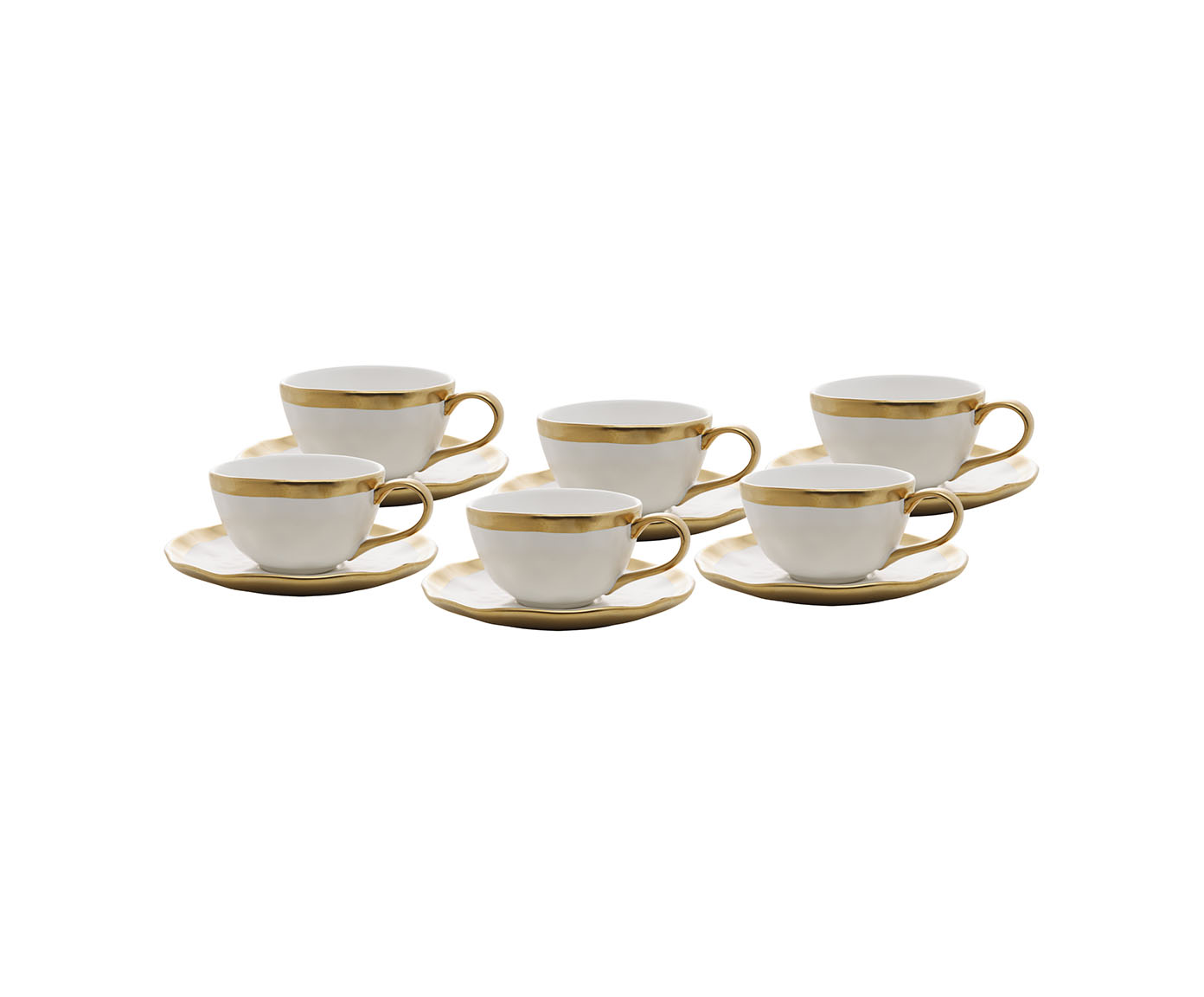 X&iacute;cara para Caf&eacute; Dubai Branco e Dourado - image 1