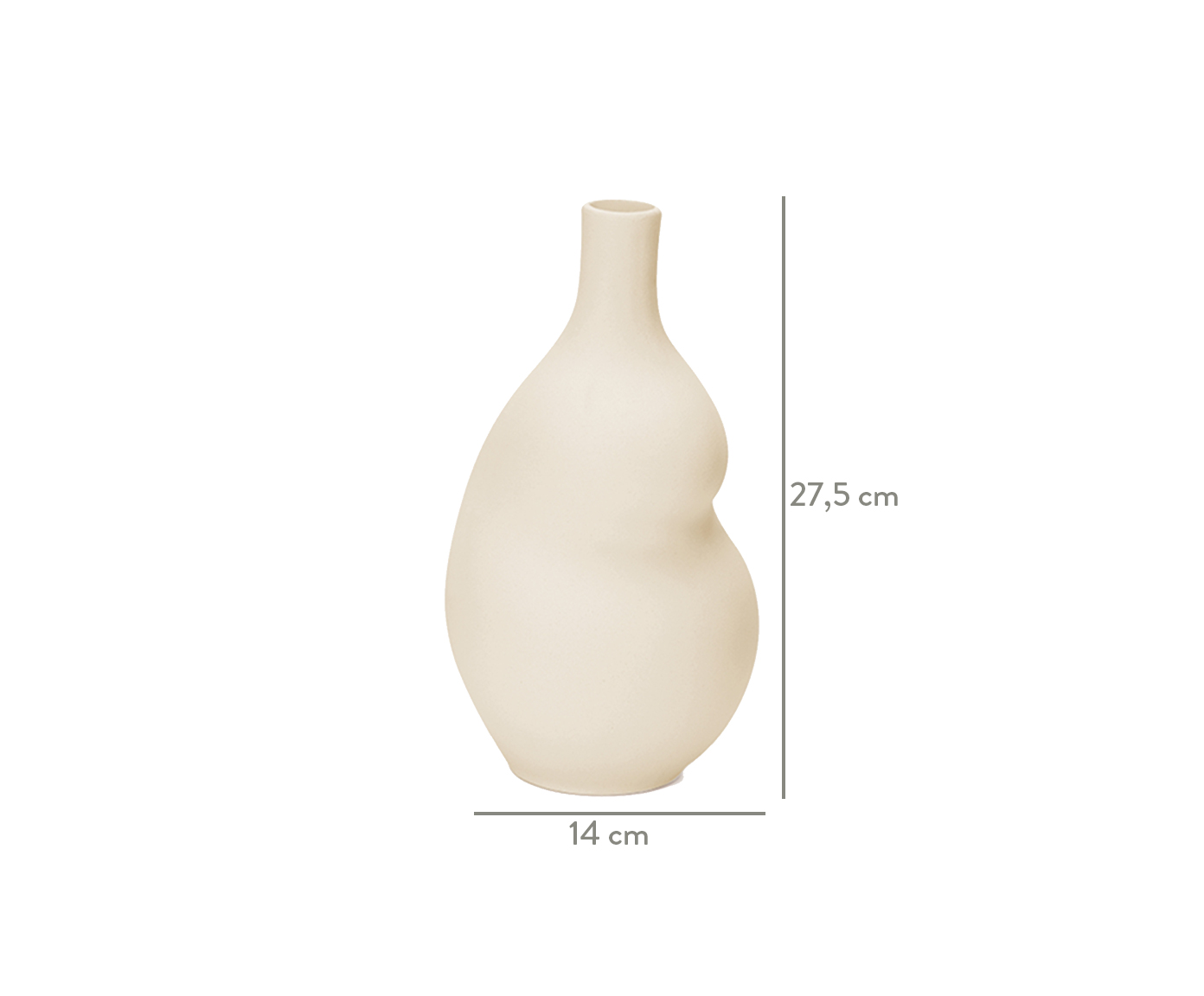 Vaso em Cer&acirc;mica Rebeca - Branco image number 2