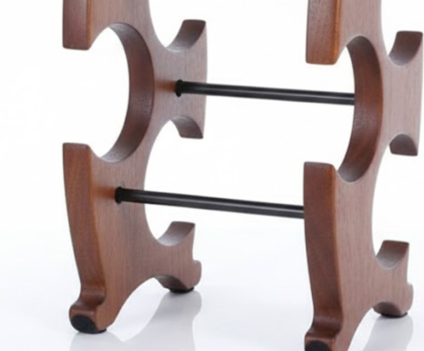 Suporte para 4 garrafas de vinho em madeira - image 1