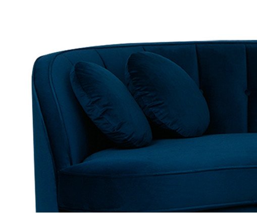 Sof&aacute; Living em Veludo Marilyn - Azul image number 6