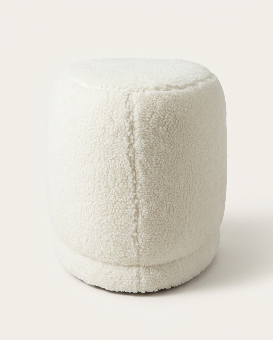 Puff Petit em Boucle Longo Off-White image number 3