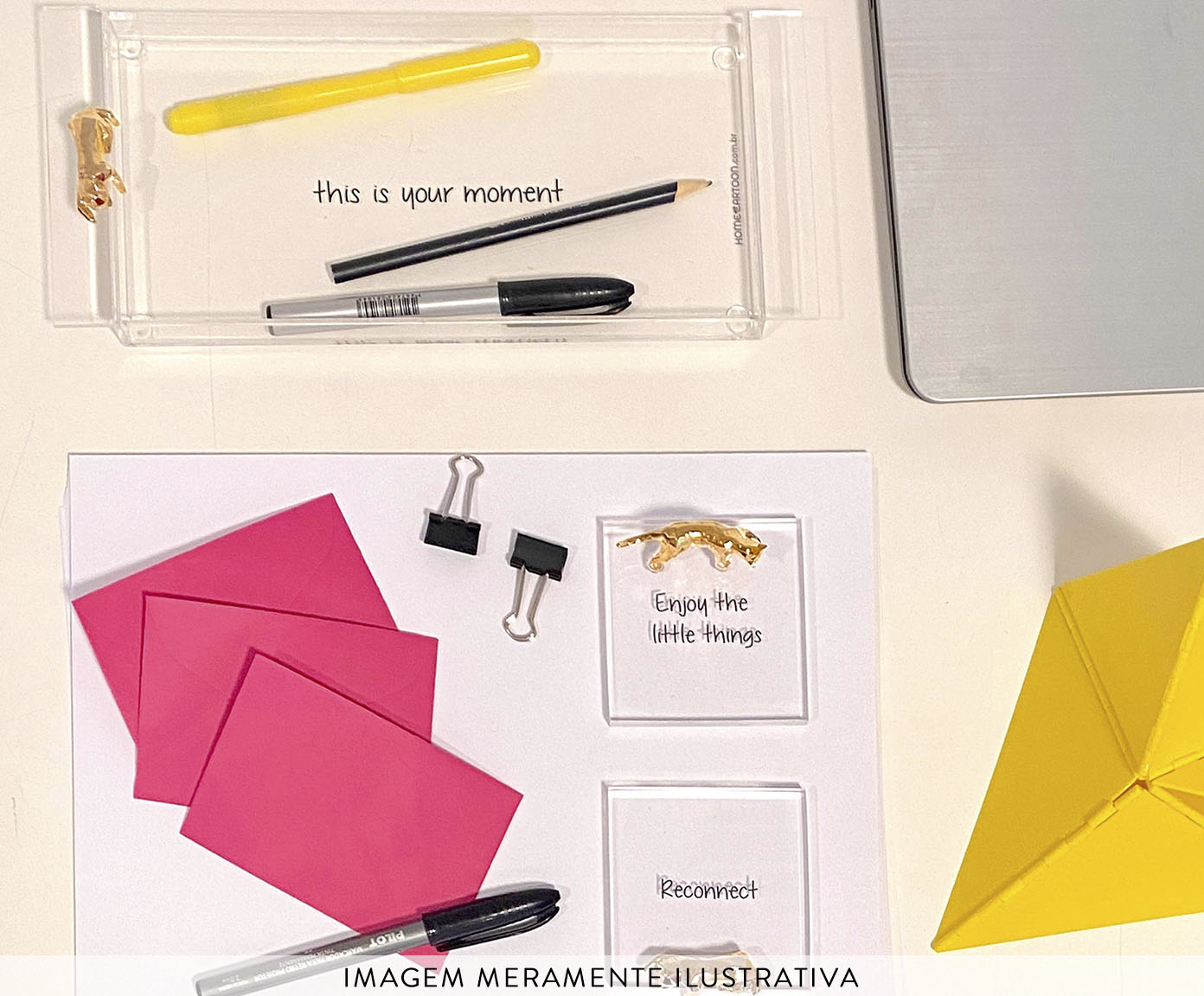 Peso de Papel Enjoy The Little Things Gato Gold - image 1
