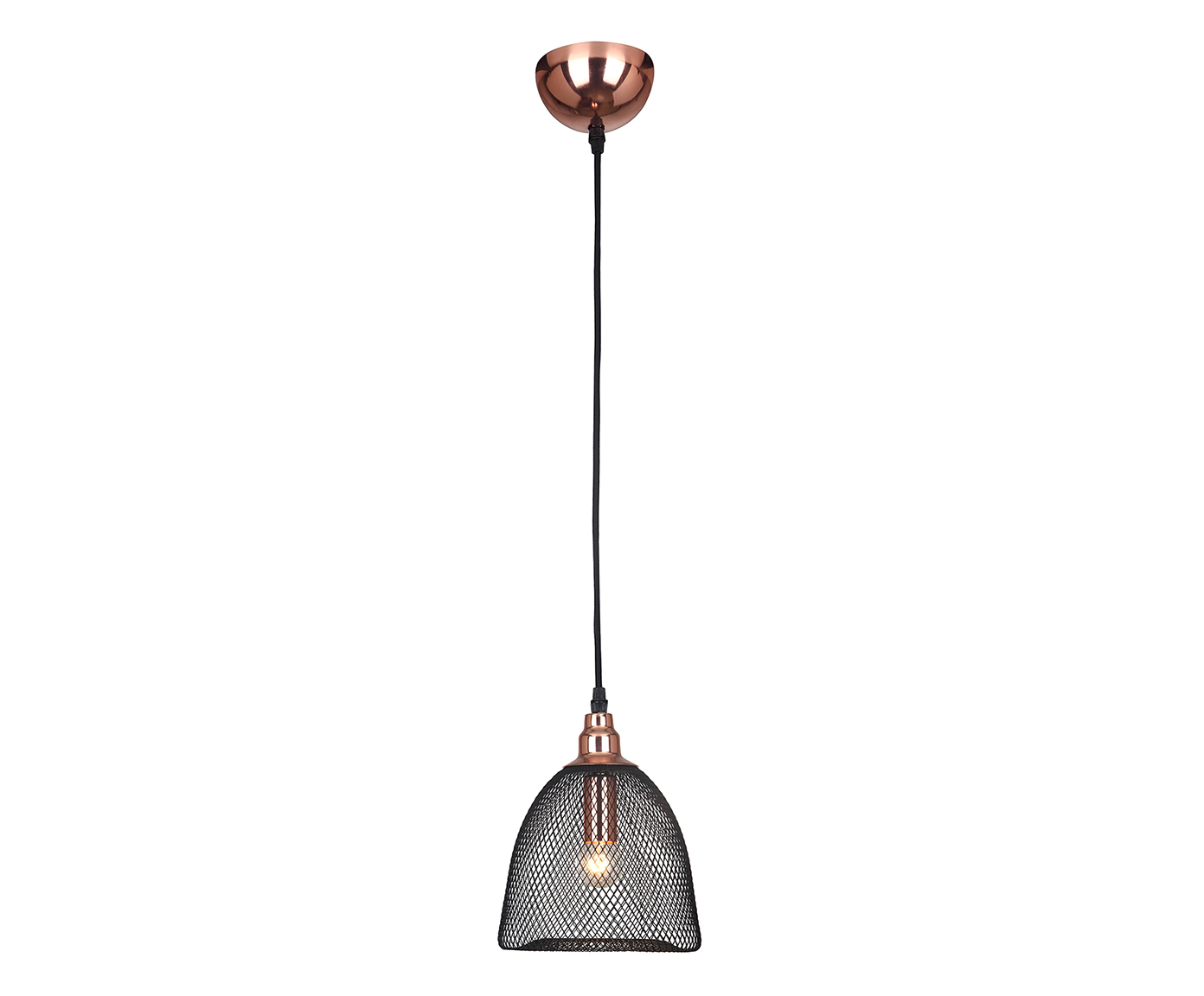Pendente Copper Cobre e Preto Bivolt image number 0