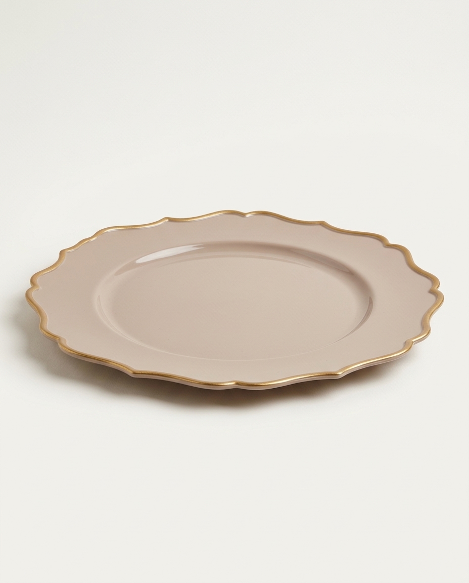 Sousplat Oits - Bege com - Dourado image number 4