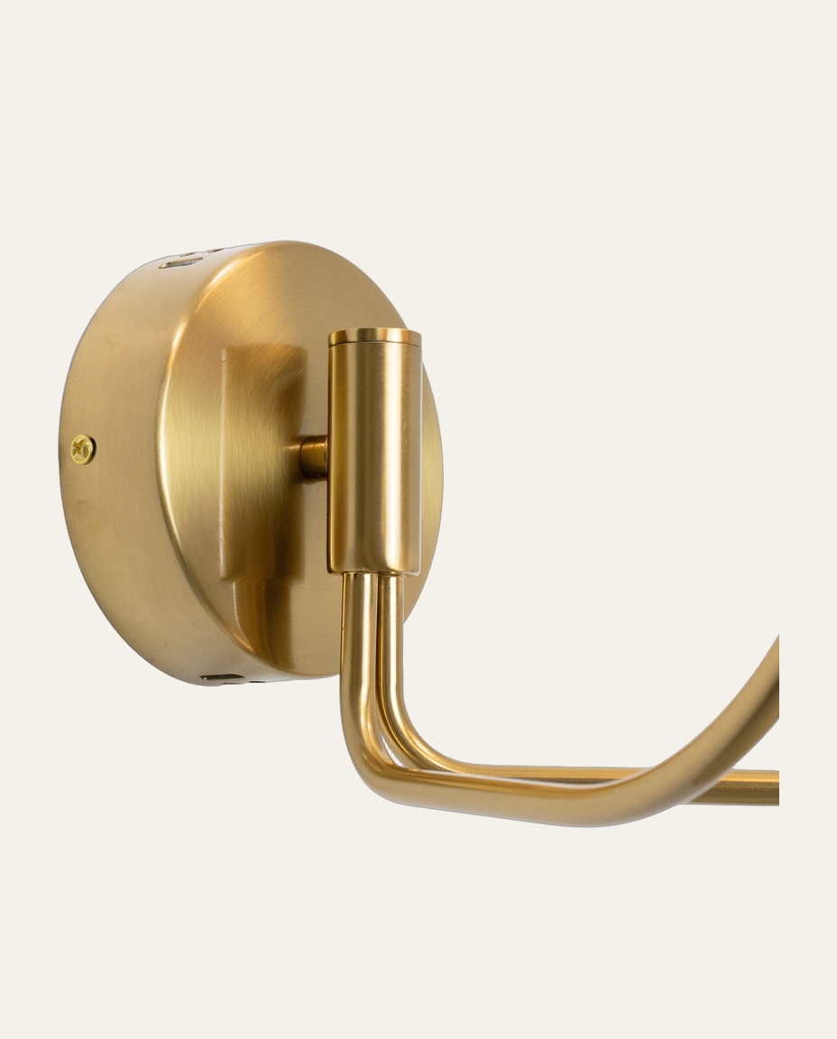 Arandela de Led Tulip Opalino e Dourado image number 3