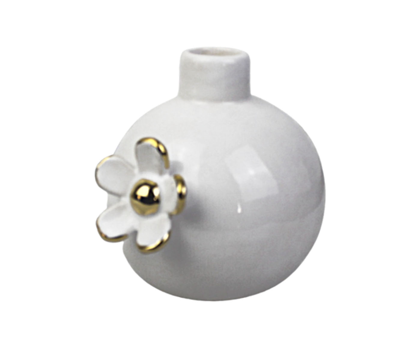 Porta-Difusor Dayse Branco com Ouro image number 0