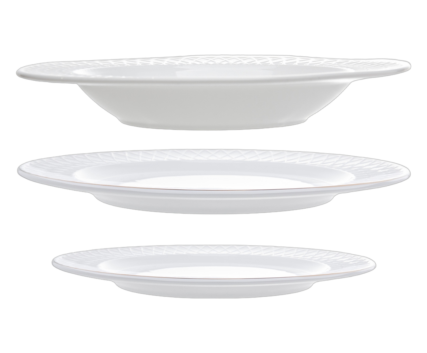 Aparelho de Jantar com Fio Dourado Royale Branco - 16p&ccedil;s image number 1