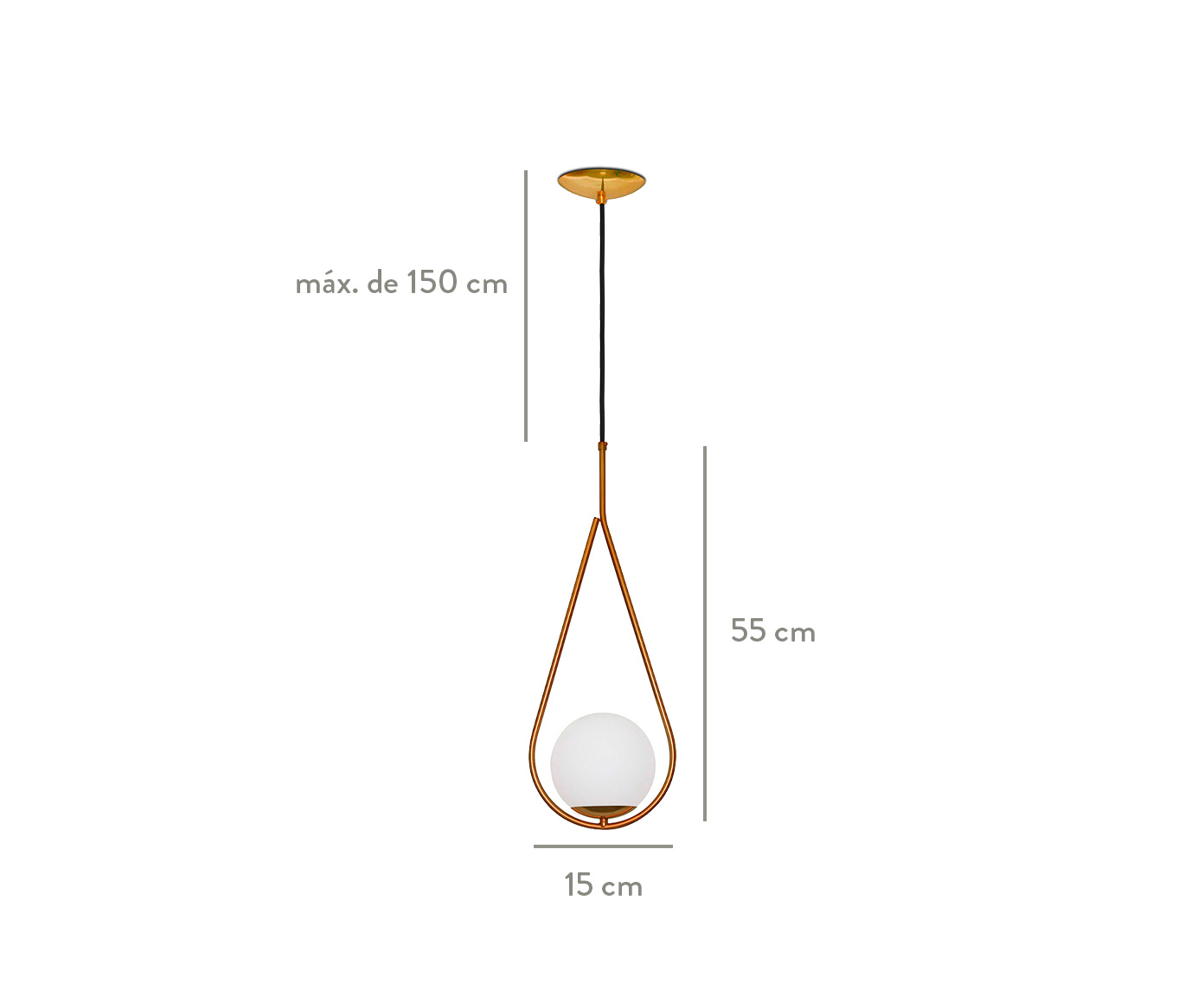 Pendente Gota Dourado - Bivolt image number 2