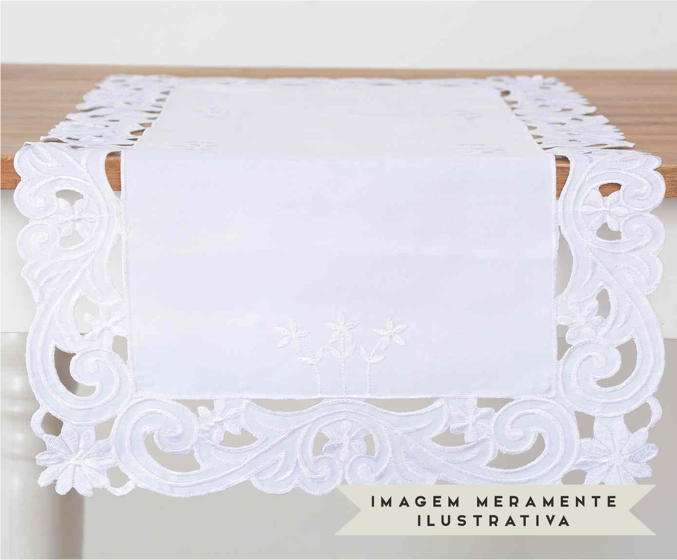 Caminho de Mesa Figg - Branco - image 1