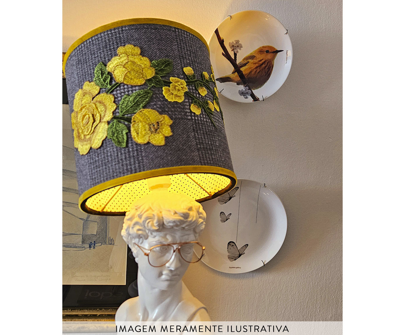 Prato de Porcelana Bebel Amarelo image number 3