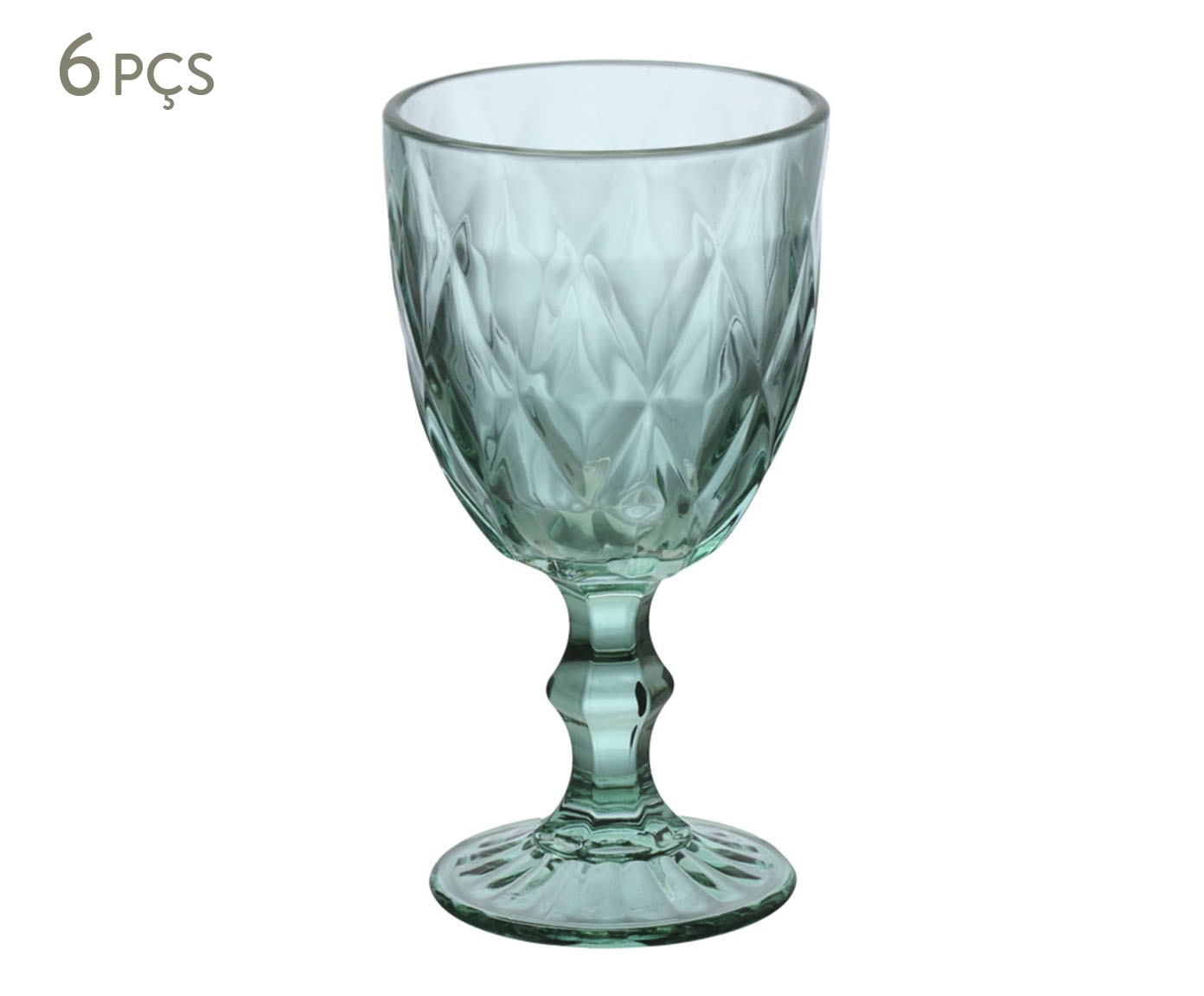 Jogo de Ta&ccedil;as para Vinho Diamond Verde image number 0
