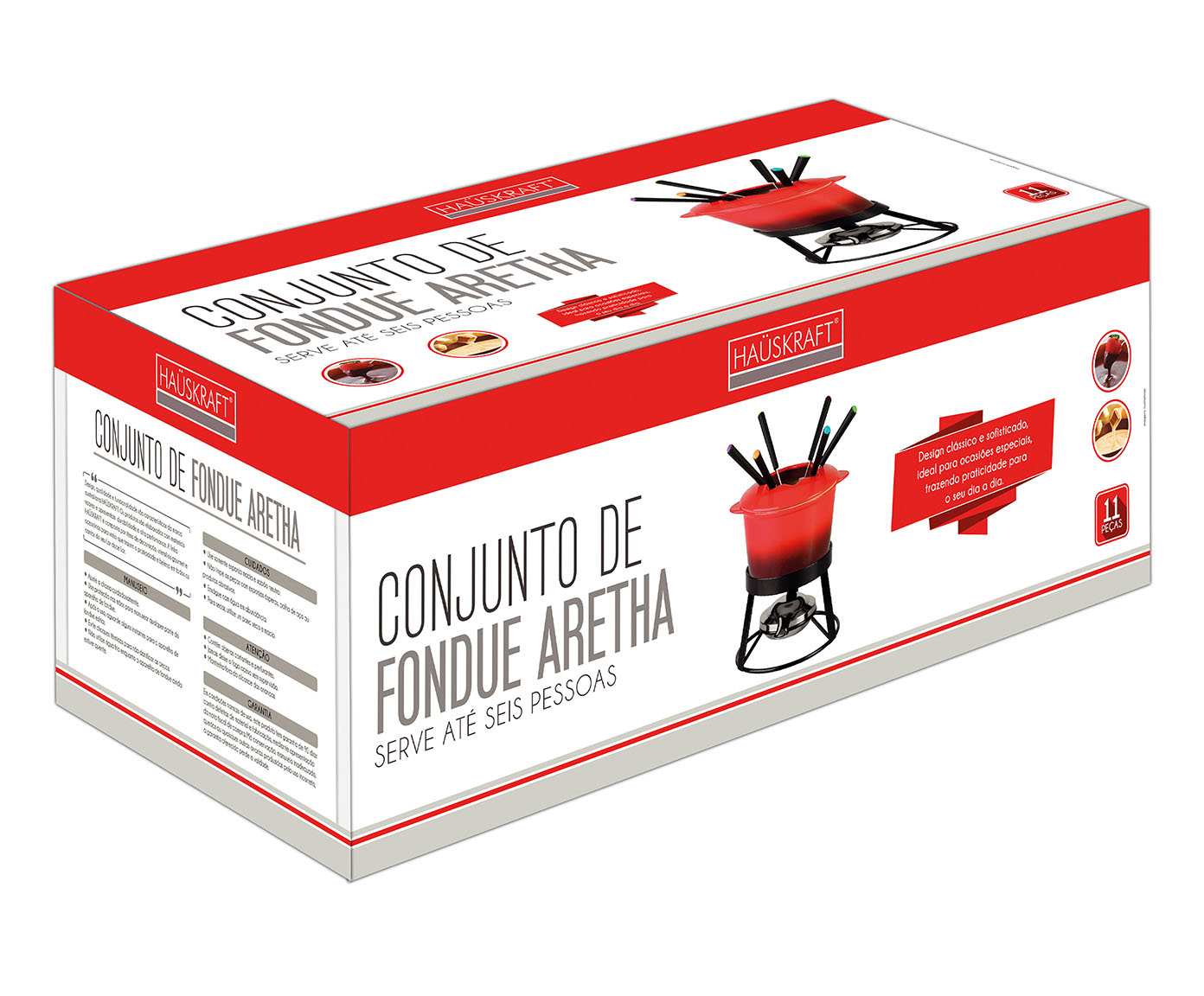Jogo Fondue Aretha Vermelho image number 2