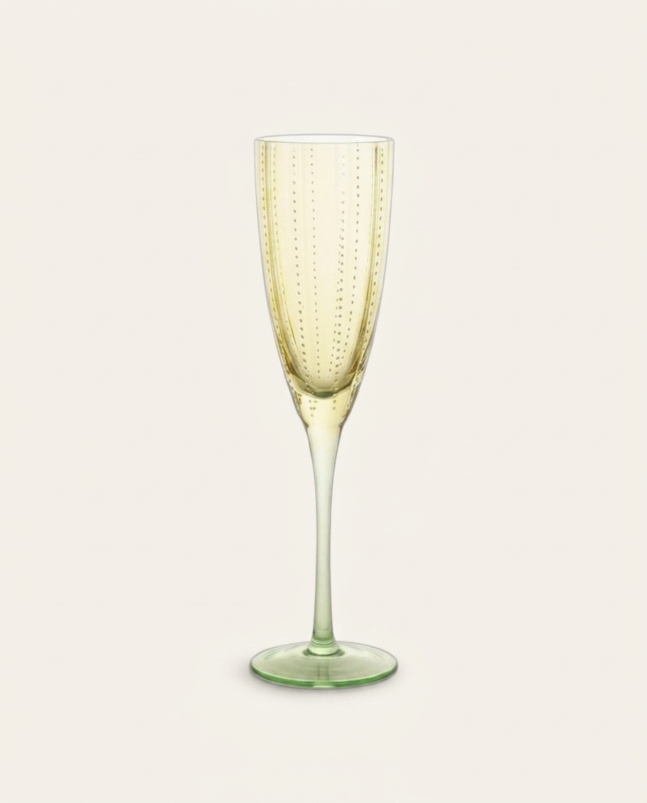 Ta&ccedil;a para Champanhe Firenze Amarelo e Verde - image 0
