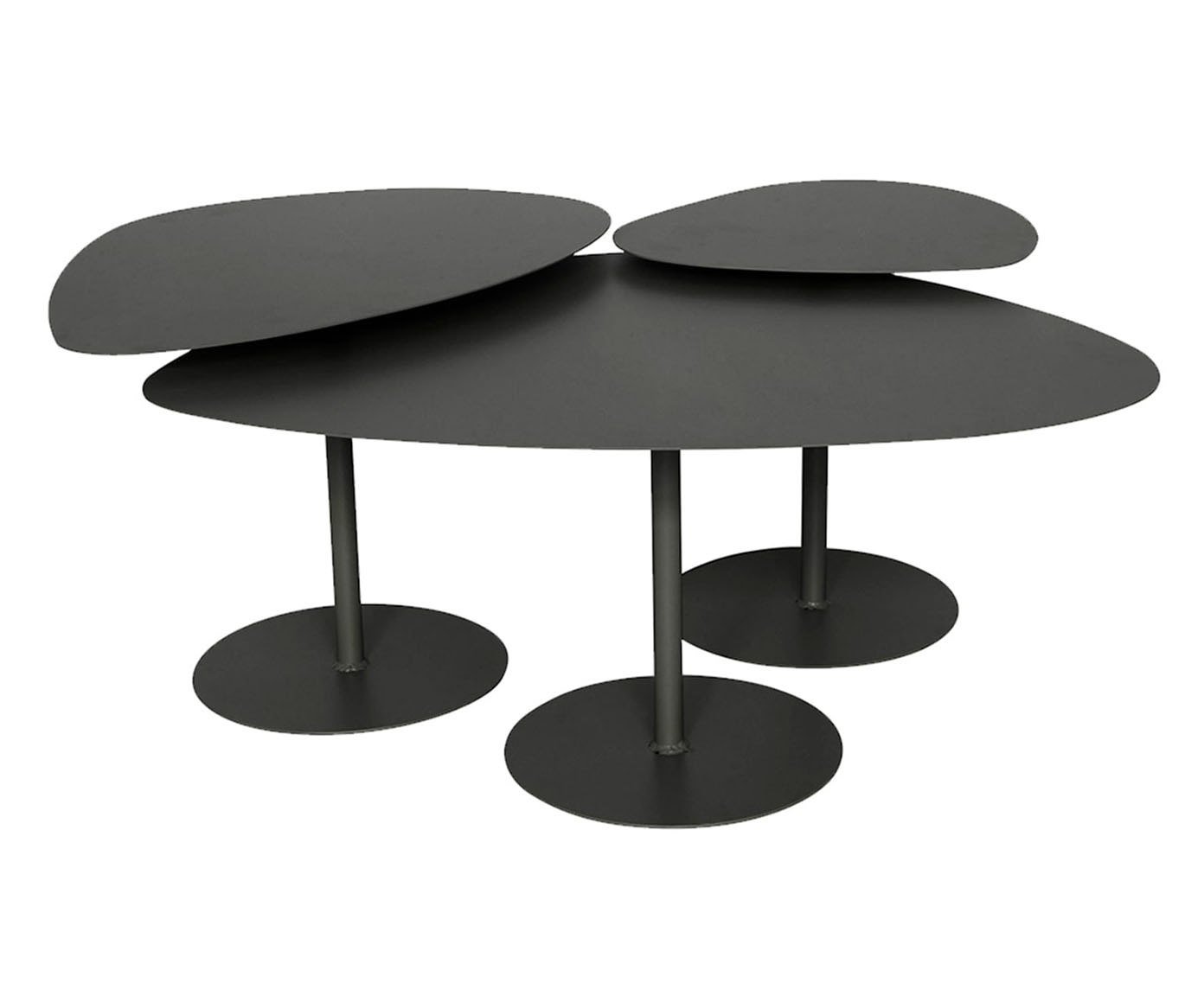 Conjunto de Mesas de Centro Org&acirc;nicas - Preto - image 0