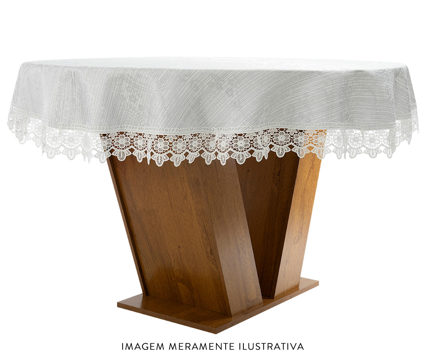 Toalha de Mesa Redonda Arien Cinza image number 2