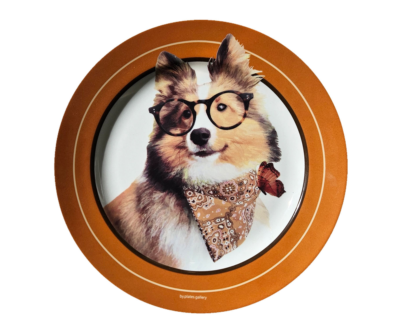 Prato em Porcelana Cachorro Sheltie Tommy - image 0