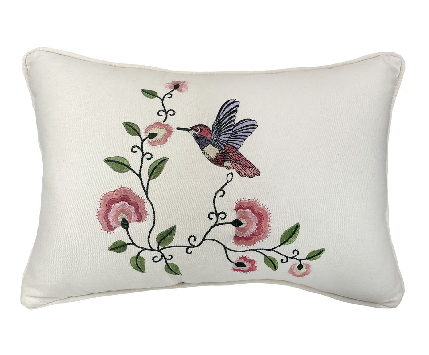 Almofada Bordado Fino Flower III - Branco - image 0