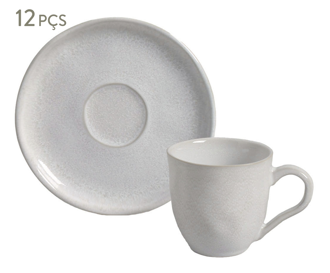 Jogo de X&iacute;cara para Caf&eacute; Bio Luz Branco Acinzentado - image 0