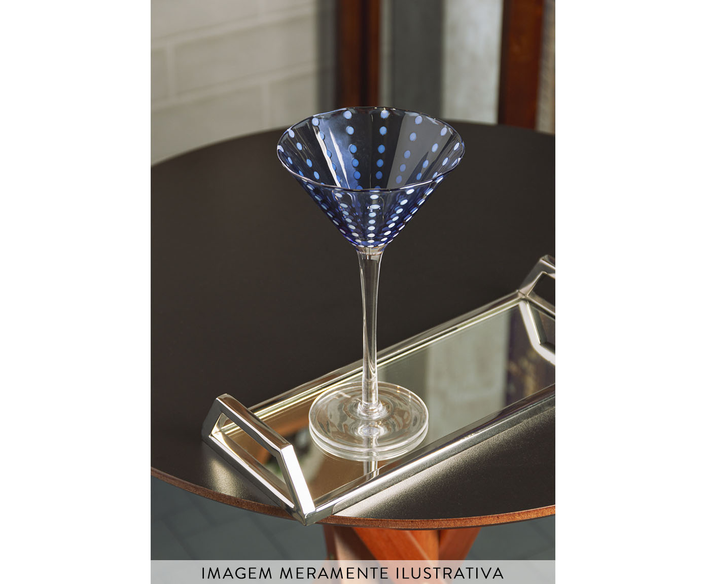 Jogo de Ta&ccedil;as para Martini Orqu&iacute;dea Azul image number 3