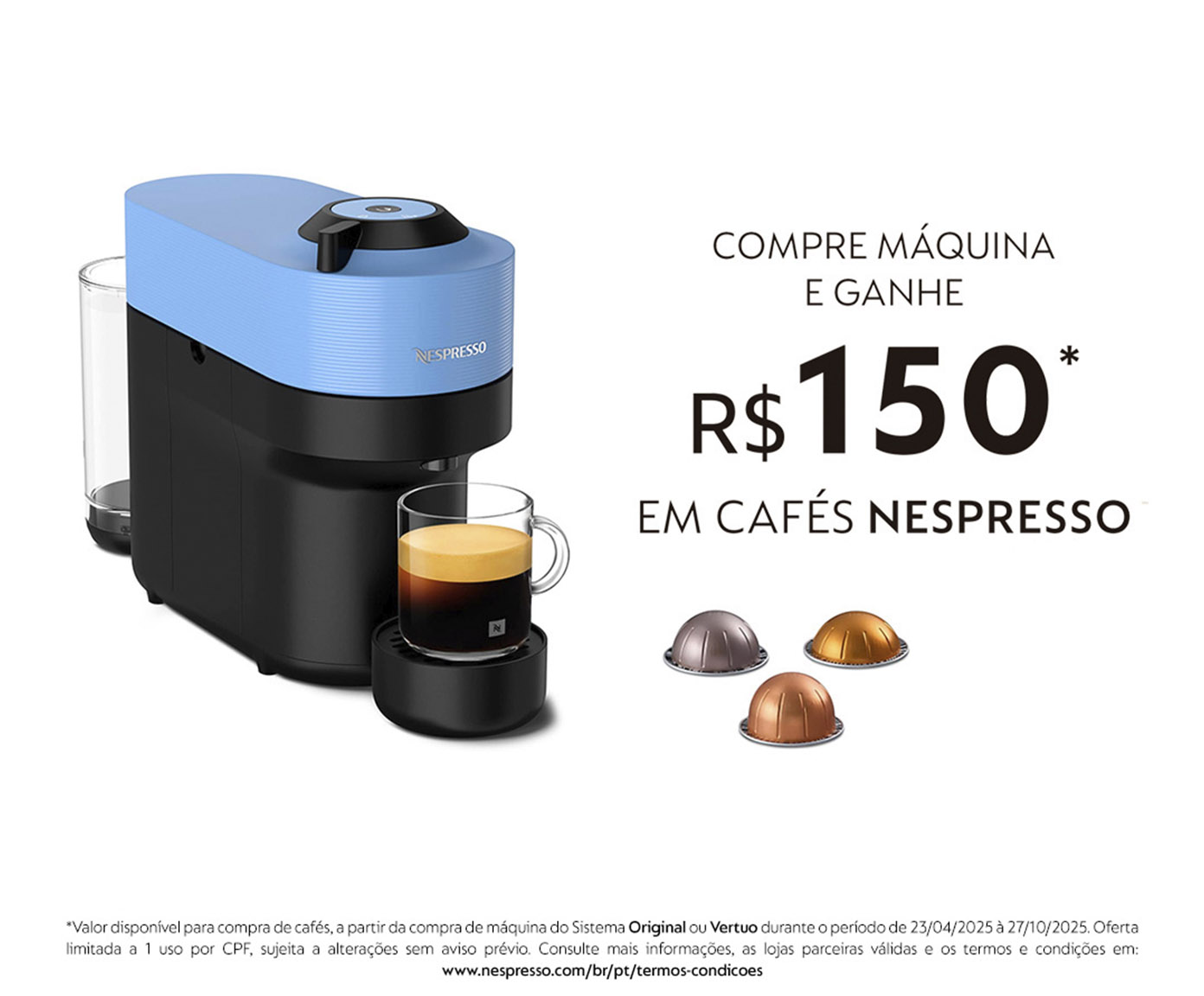 Cafeteira Nespresso Vertuo Pop Azul Pac&iacute;fico - 110V image number 11