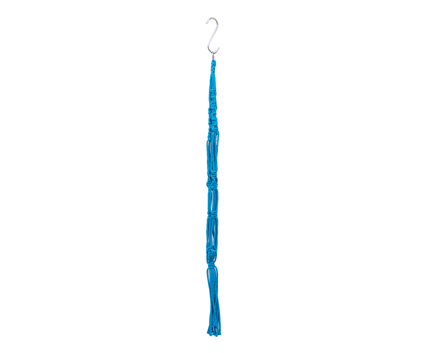 Hanger em Macram&ecirc; Neon Azul image number 1