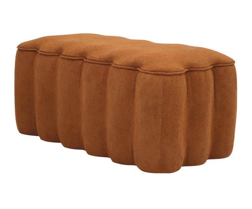 Puff Ret&acirc;ngular Boucle Pitanga Terracota image number 3