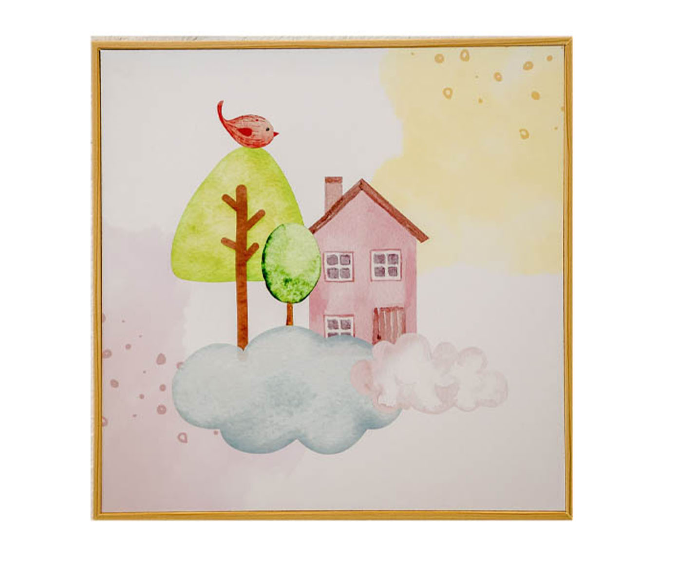 Quadro Casinha Vermelho e Bege image number 0