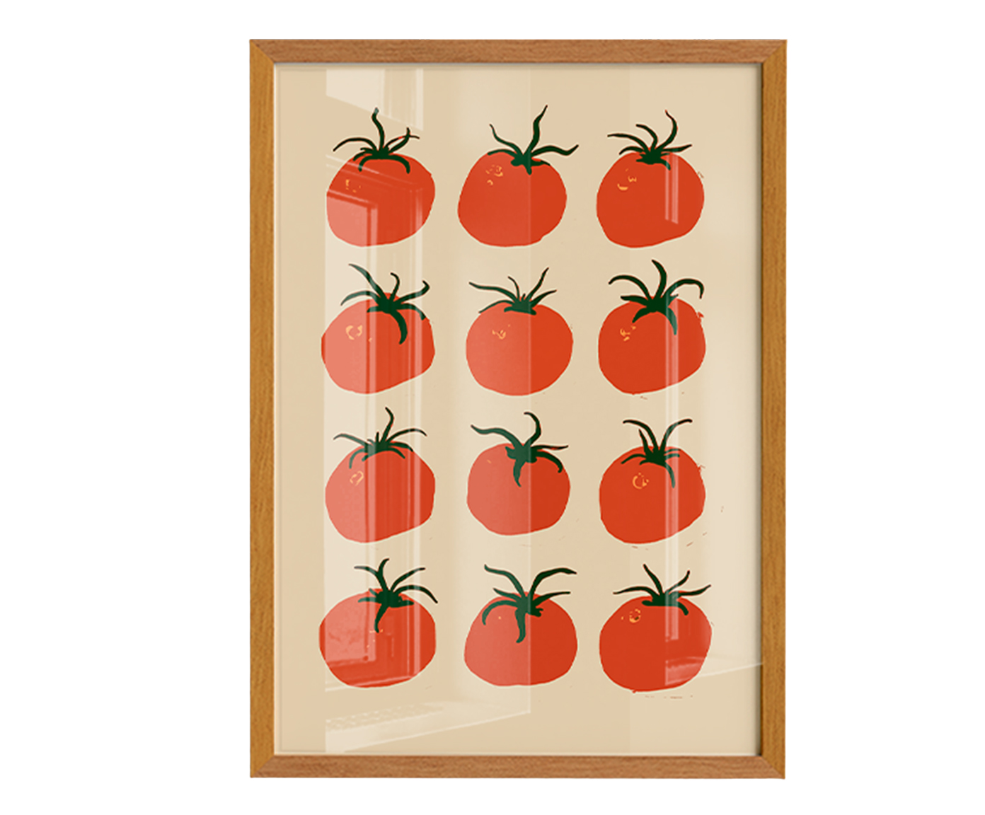 Quadro Pomodoro com Moldura Marrom - image 0