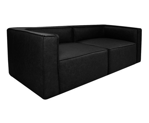Sof&aacute; 2 M&oacute;dulos Mensa em Couro image number 2