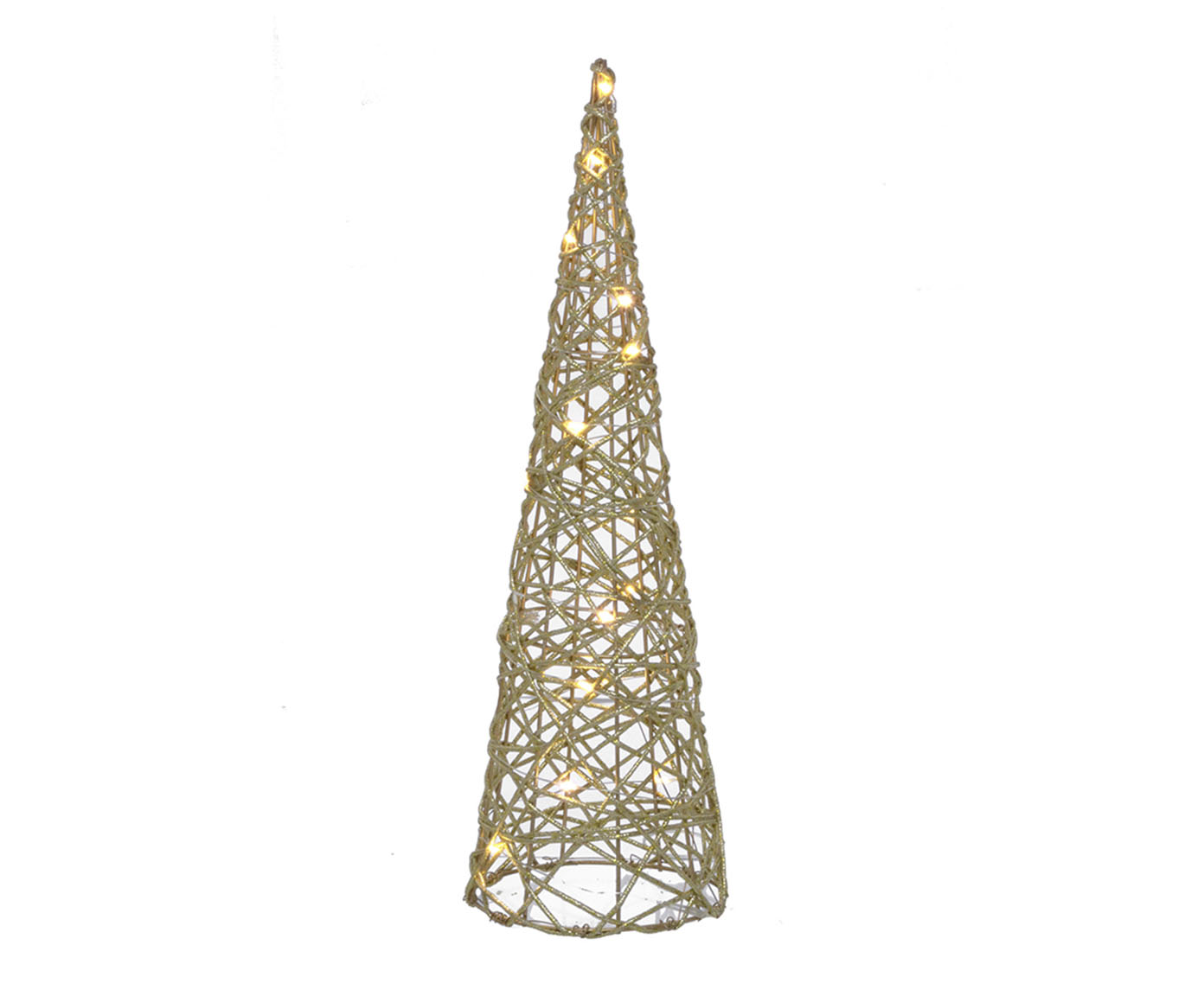 Adorno &Aacute;rvore Natalina com Luz Dourado - 40 cm image number 0
