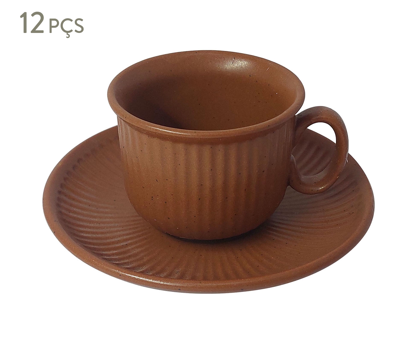 Jogo de X&iacute;caras para Ch&aacute; Wellig Terracota - image 0