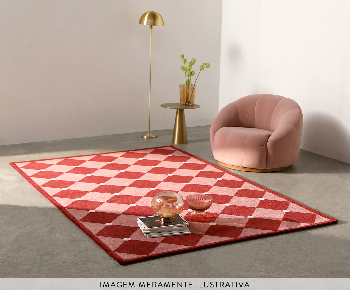 Tapete Xadrez Vermelho image number 6