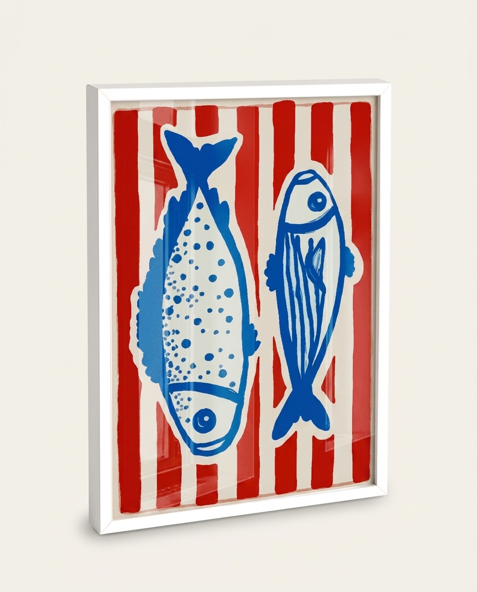 Quadro Peixes com Moldura Branca image number 2