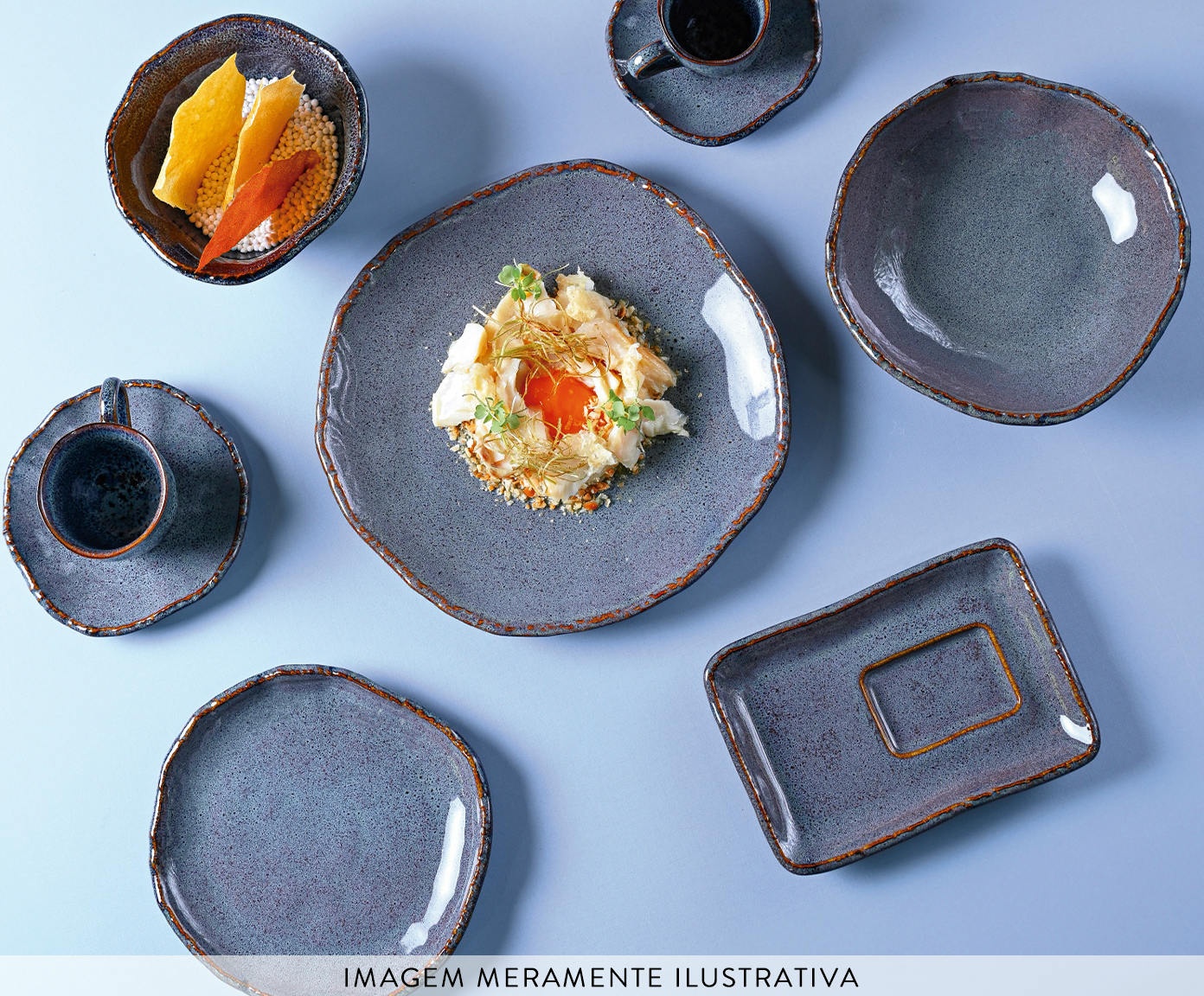 Jogo de Bowls Org&acirc;nico Eco Stone Basalto Azul image number 2