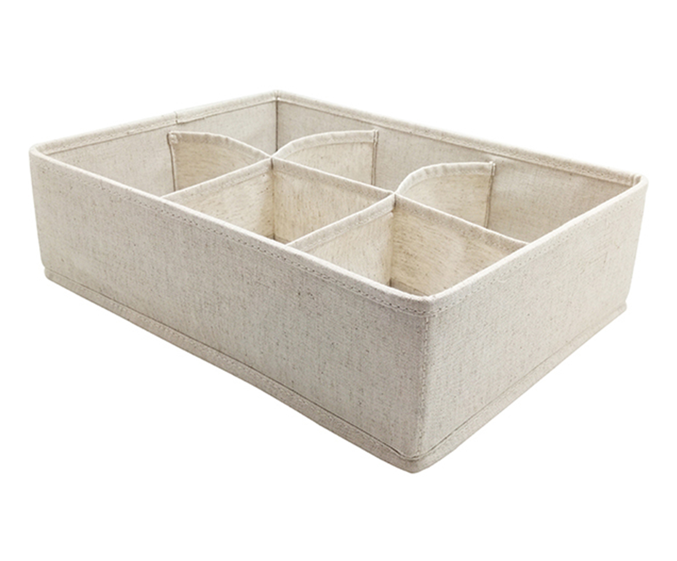 Organizador Dobr&aacute;vel em Linho Milazzo Off White image number 0