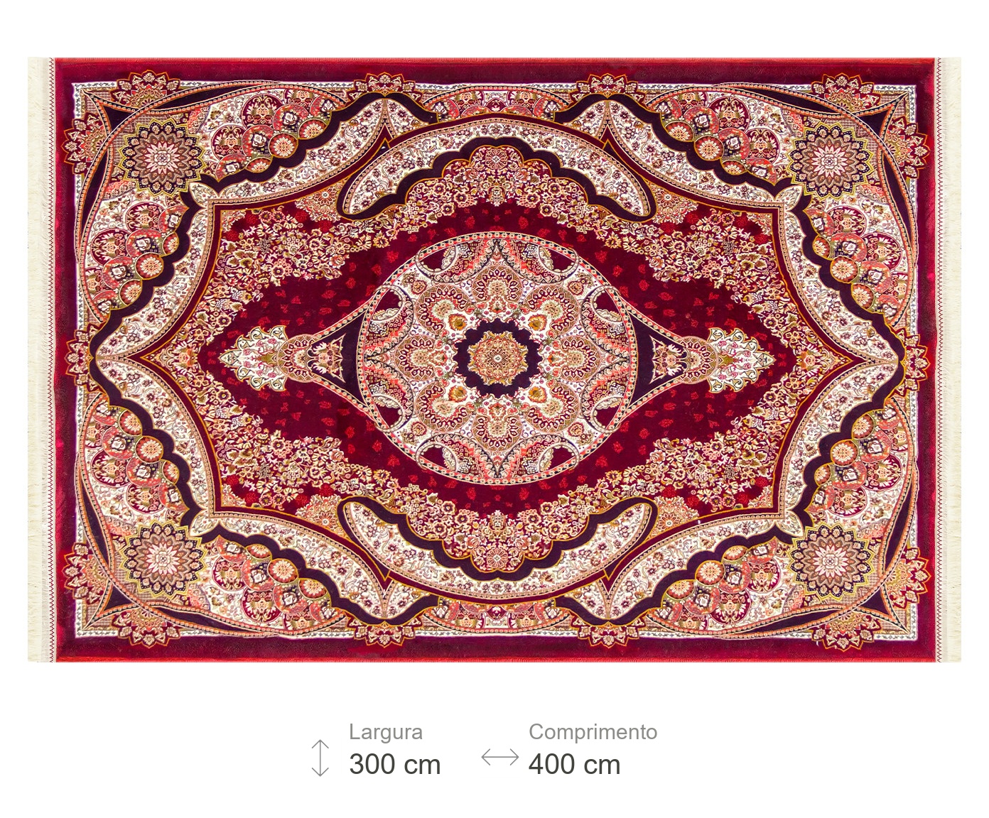 Tapete Turco Hasankeyf Vermelho e Creme image number 3