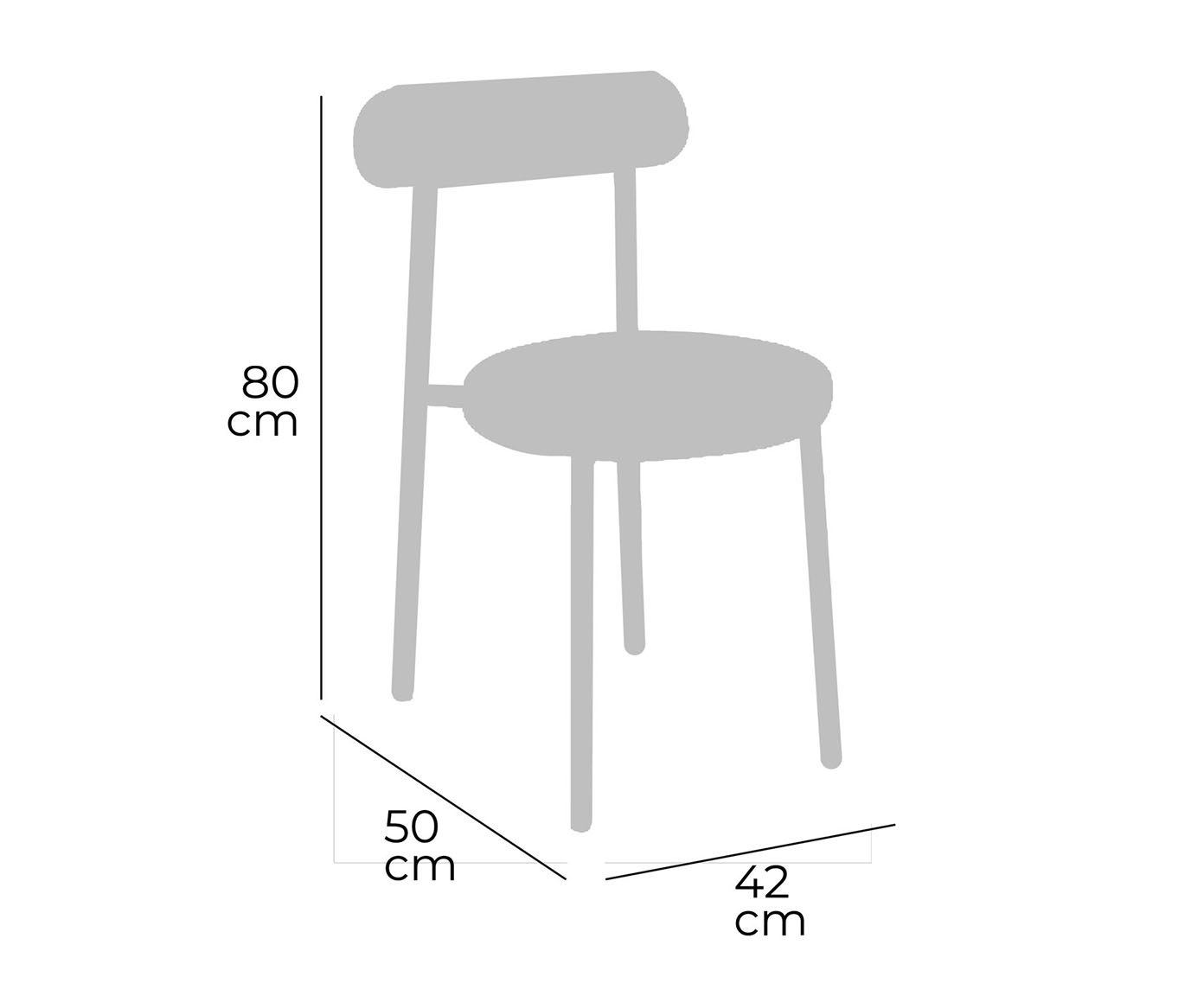 Cadeira Roll Preto e Caramelo image number 2