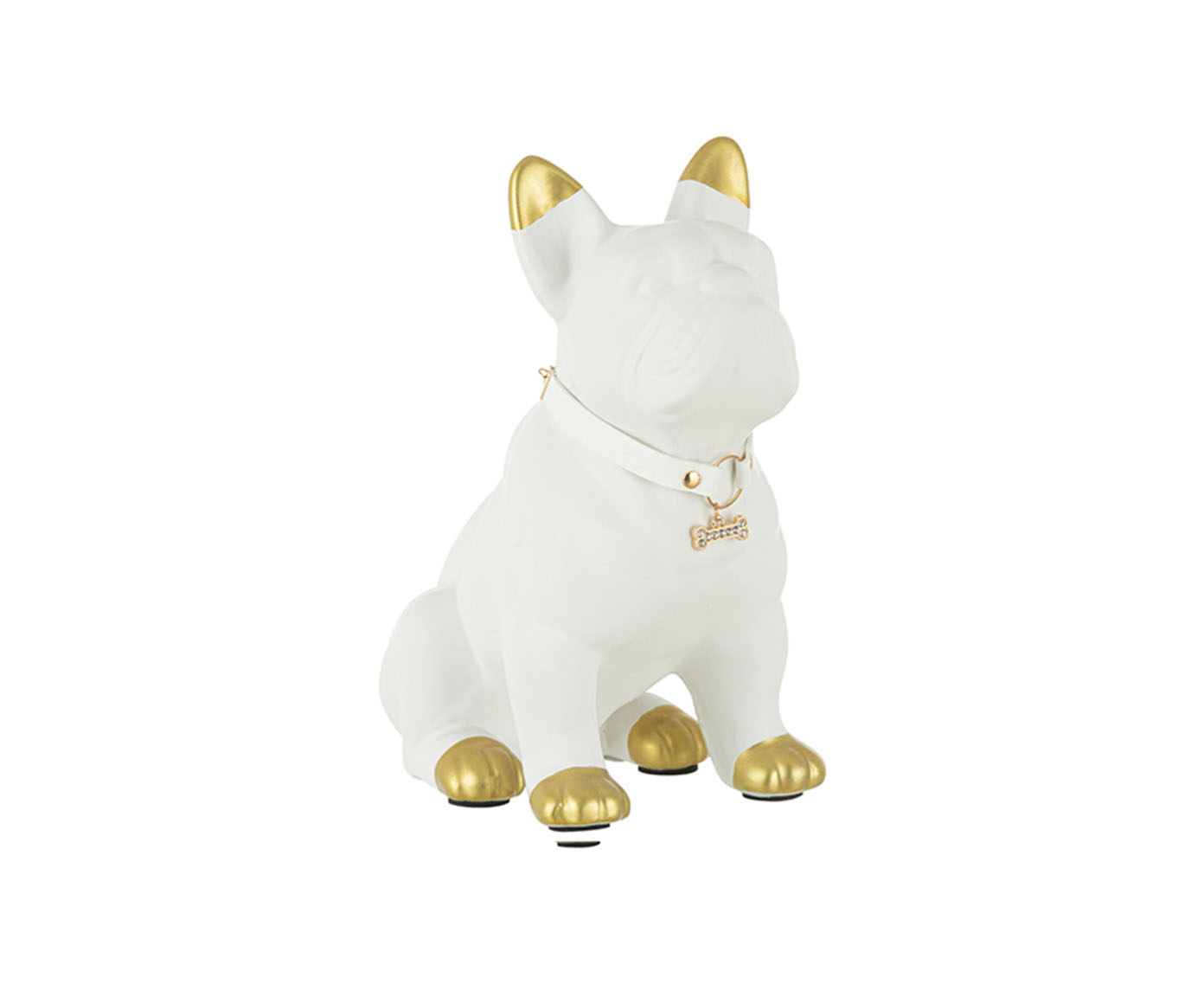 Adorno Cachorro com Coleira - Branco - image 0