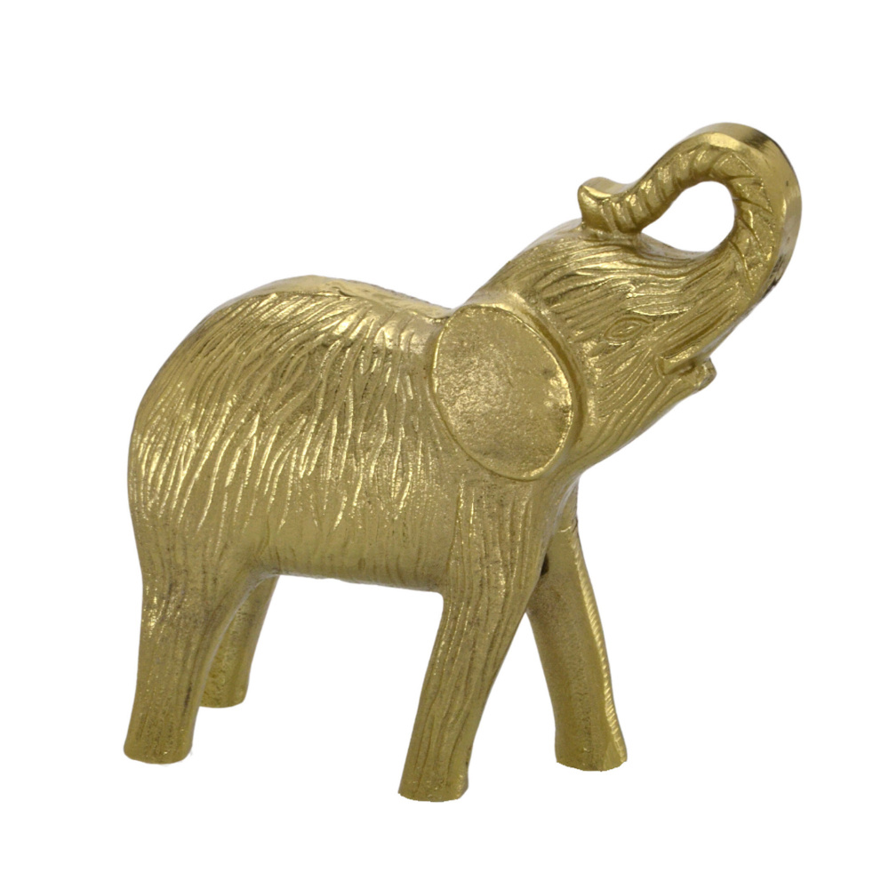 Elefante Decorativo Dourado image number 0