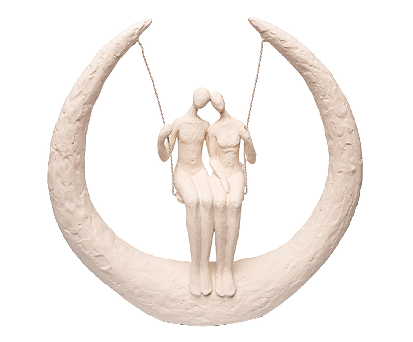 Escultura Casal No Balanco Creme image number 0
