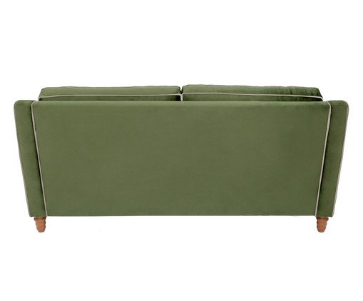 Sof&aacute; Windsor em Veludo - Verde com Vivo Cru image number 12