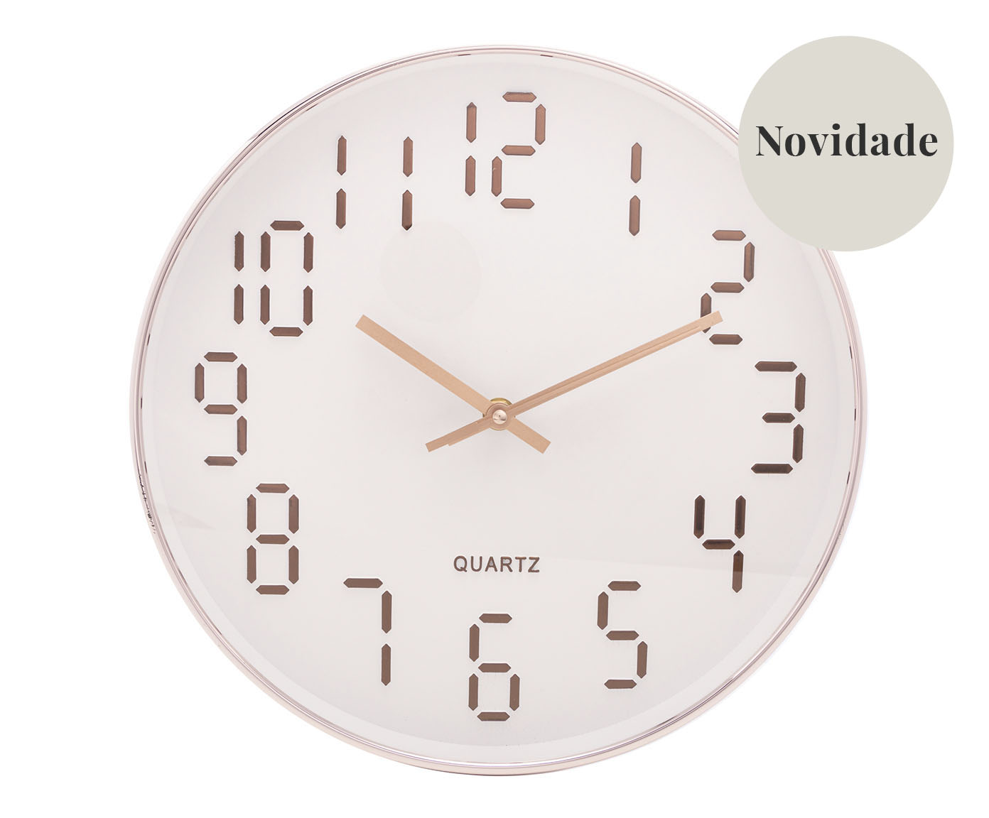 Rel&oacute;gio de Parede Quartz Branco - image 1