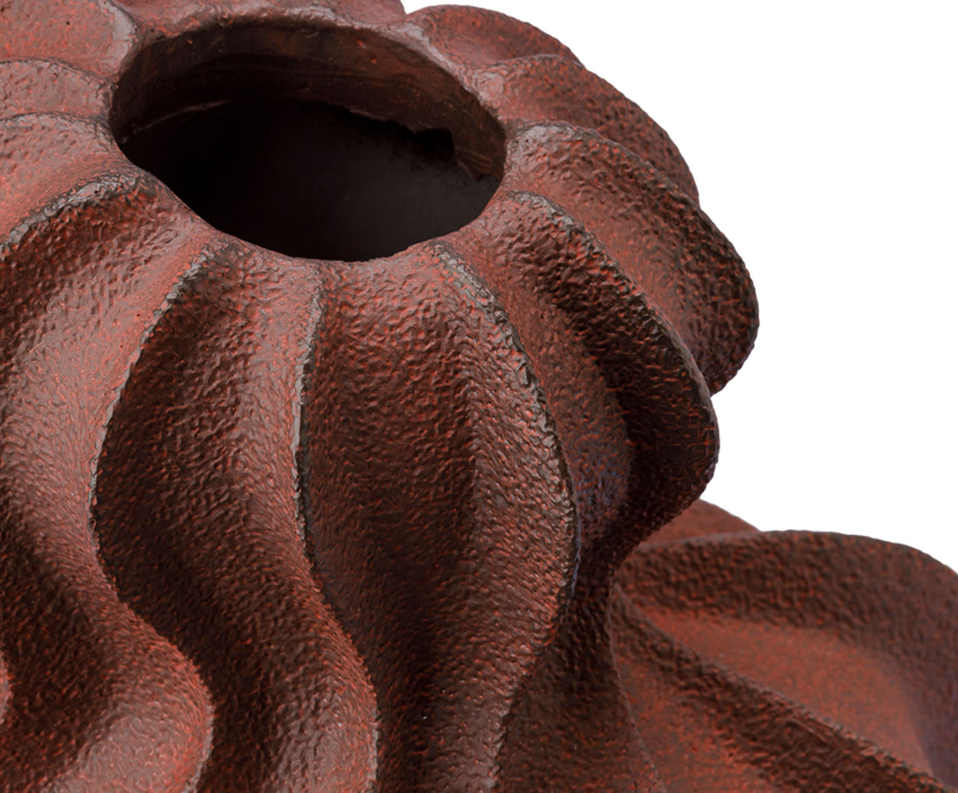 Vaso Cer&ecirc;mico Ondas marrom image number 2