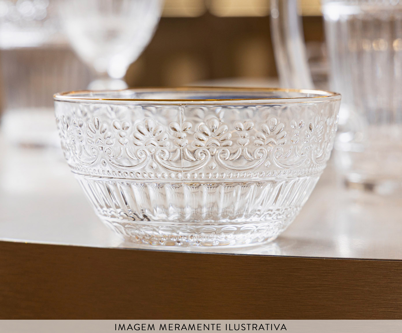 Jogo de Bowls com Fio Dourado Mauve image number 5