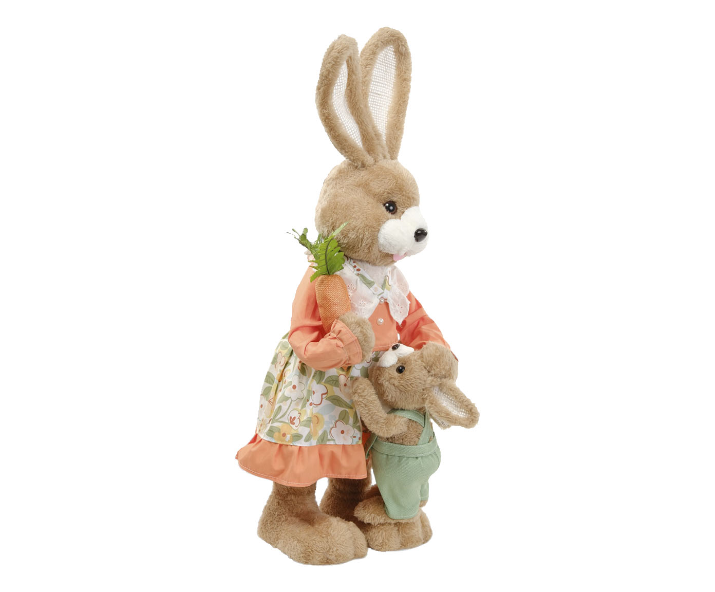 Coelho com Filhote Happy Sunday Laranja e Verde image number 0